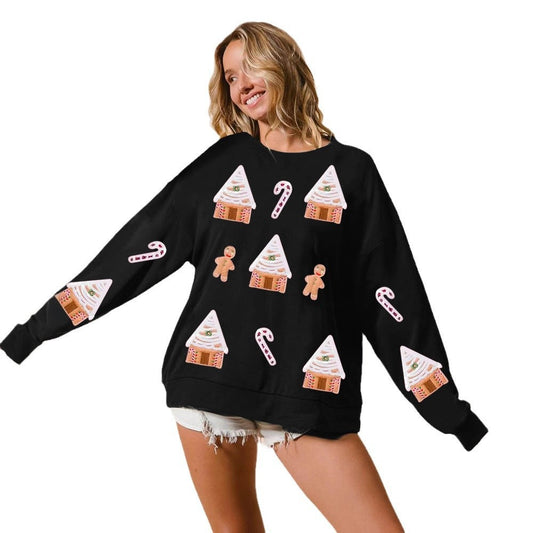 Christmas House Sequined Sweater