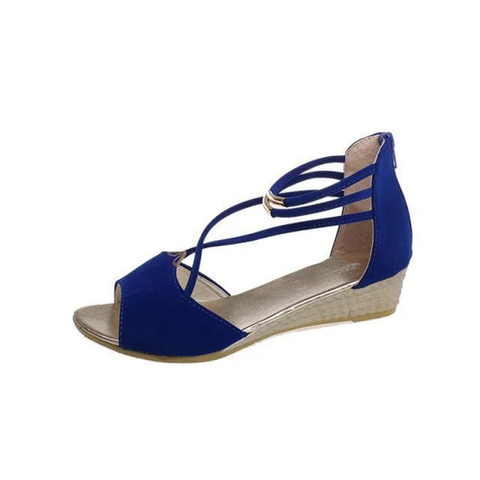 Korean Ankle-Strap Wedge Sandals for Women