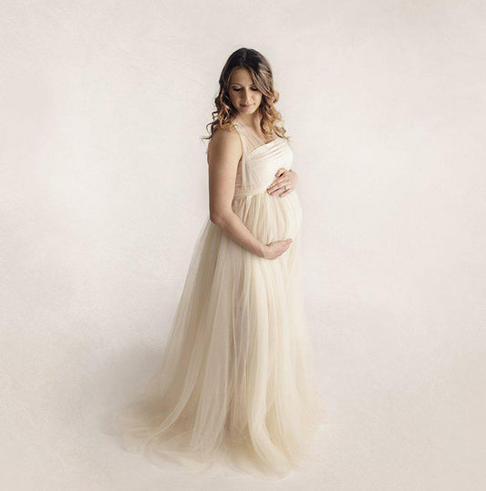 Net Gauze Bandage Maternity Mopping Dress