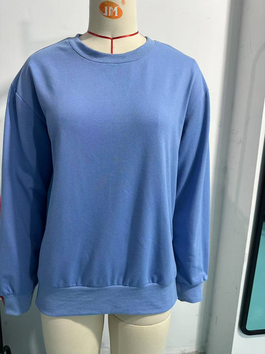 Winter Solid Color Long-sleeved Top Women