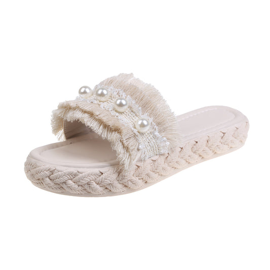 Rubber Faux Leather Korean Style Slippers