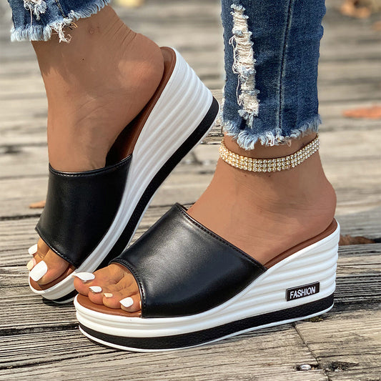 Slip-On Platform Wedge Sandals
