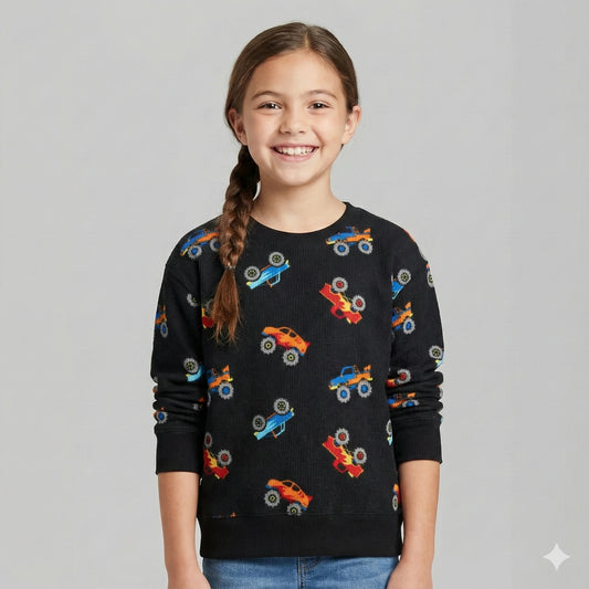 Cars Print Kids Sweatshirt