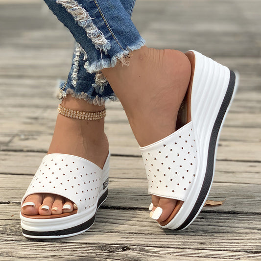 Slip-On Platform Wedge Sandals