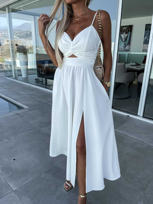 Woven Sexy Suspender Fashion Ladies Dress