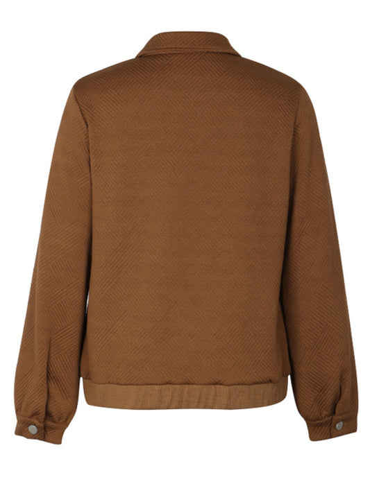 Women's lapel retro casual jacket