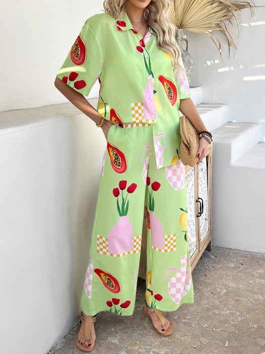 Artistic Print Co-Ord Set for Women