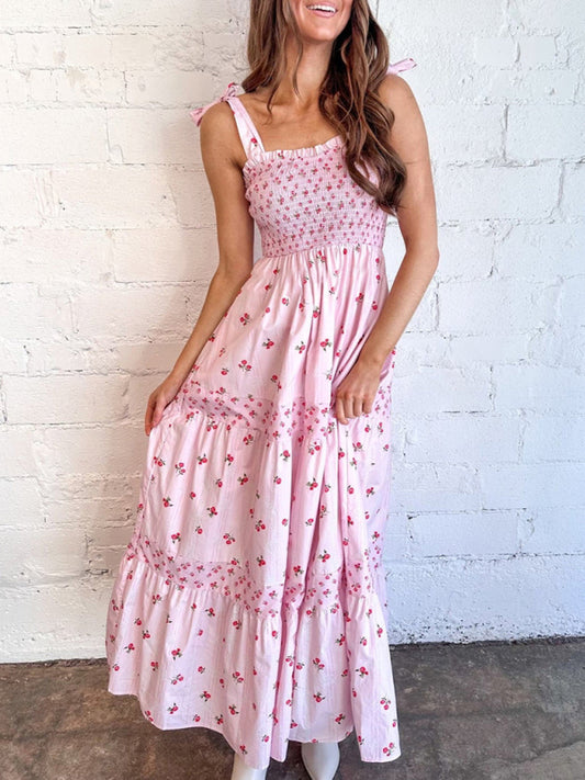 New Print Cake Pink Dress-Stellar