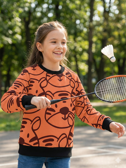 Tiger print Kids Sweatshirt