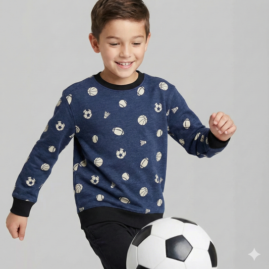 Soccer Print Kids Sweatshirt