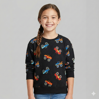 Cars Print Kids Sweatshirt