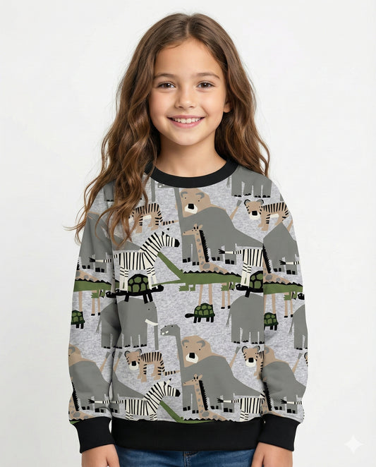 Animal Print Kids Sweatshirt