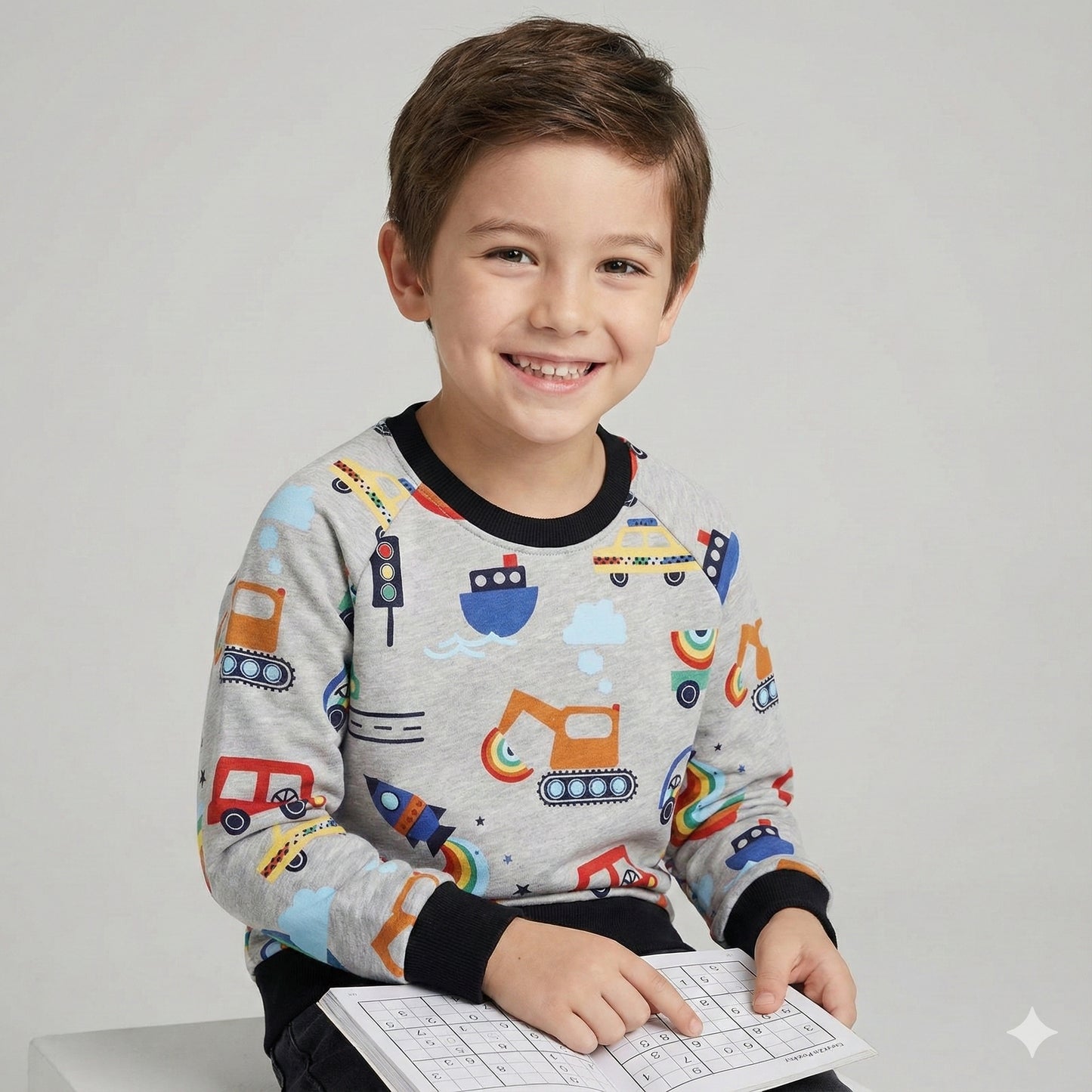 Transport Print Kids Sweatshirt