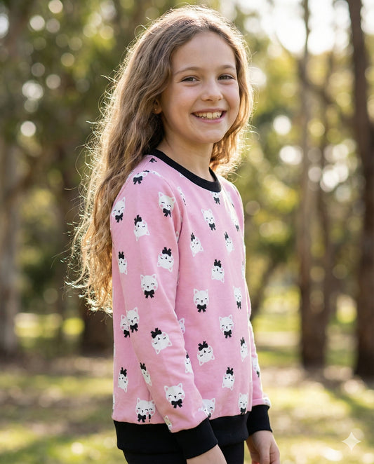 Cute Cat Kids Sweatshirt