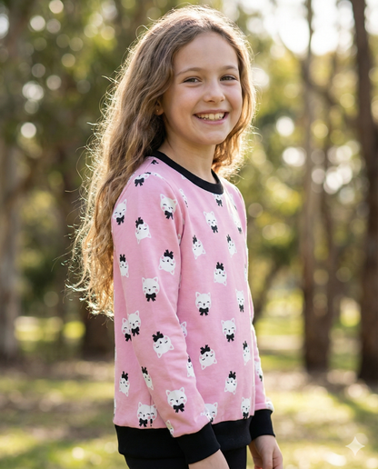 Cute Cat Kids Sweatshirt