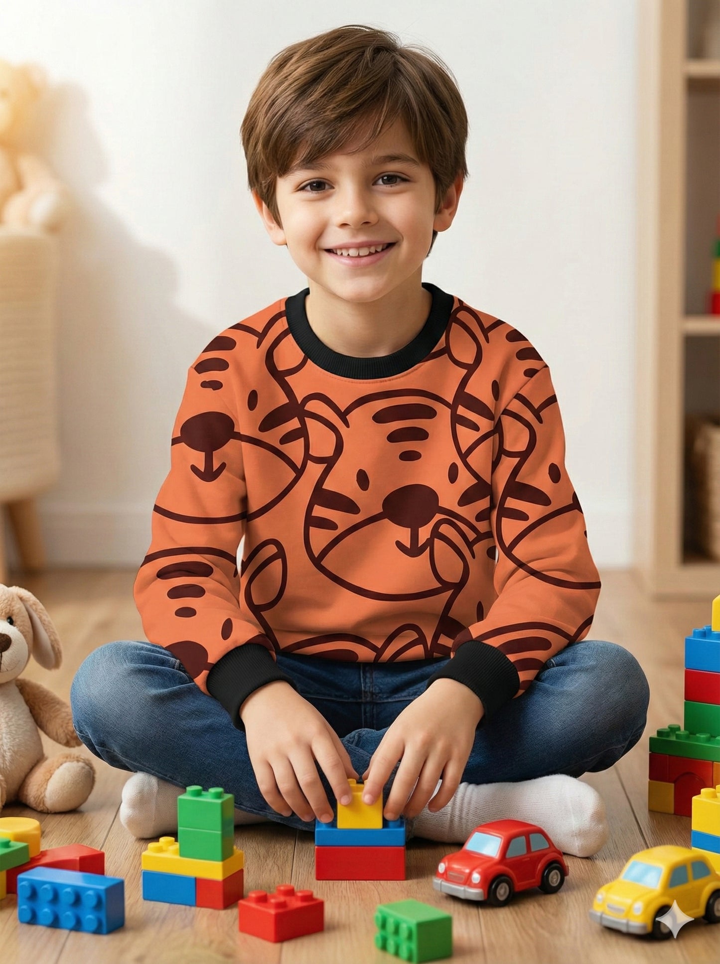 Tiger print Kids Sweatshirt