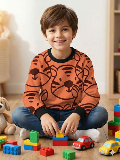 Tiger print Kids Sweatshirt