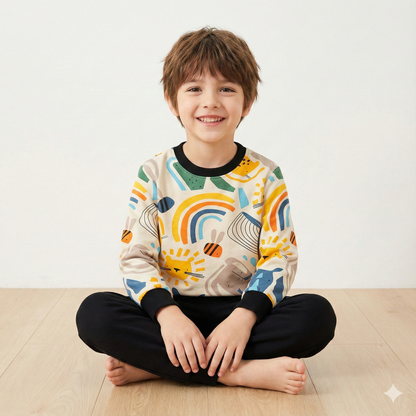 Cartoon Print Kids Sweatshirt