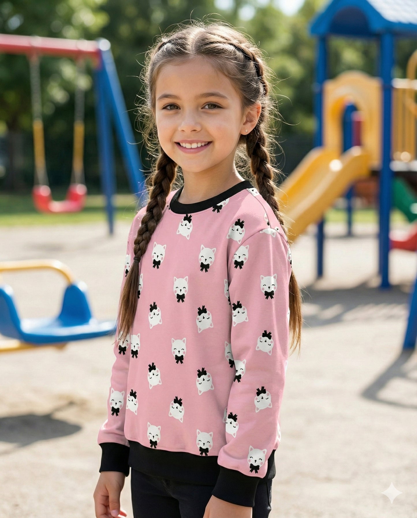 Cute Cat Kids Sweatshirt