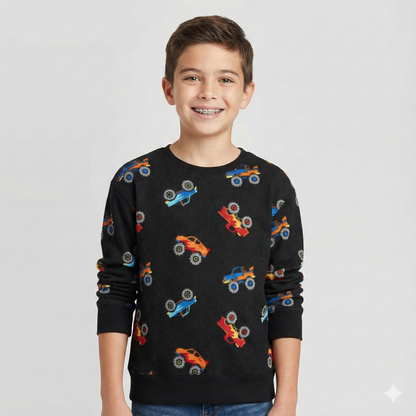 Cars Print Kids Sweatshirt