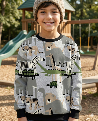 Animal Print Kids Sweatshirt