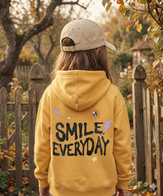 Smile Everyday Girl Kids Hoodie
