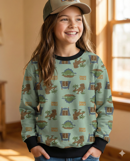 Jurassic Print Kids Sweatshirt