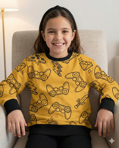 Gaming Print Kids Sweatshirt