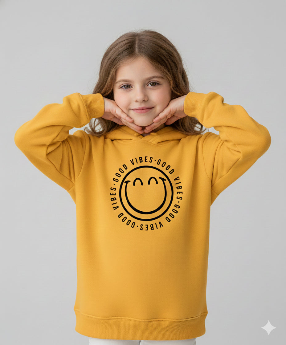 Good Vibes Smiley Kids Hoodie