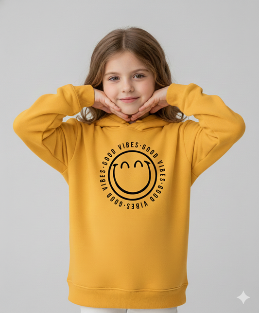 Good Vibes Smiley Kids Hoodie