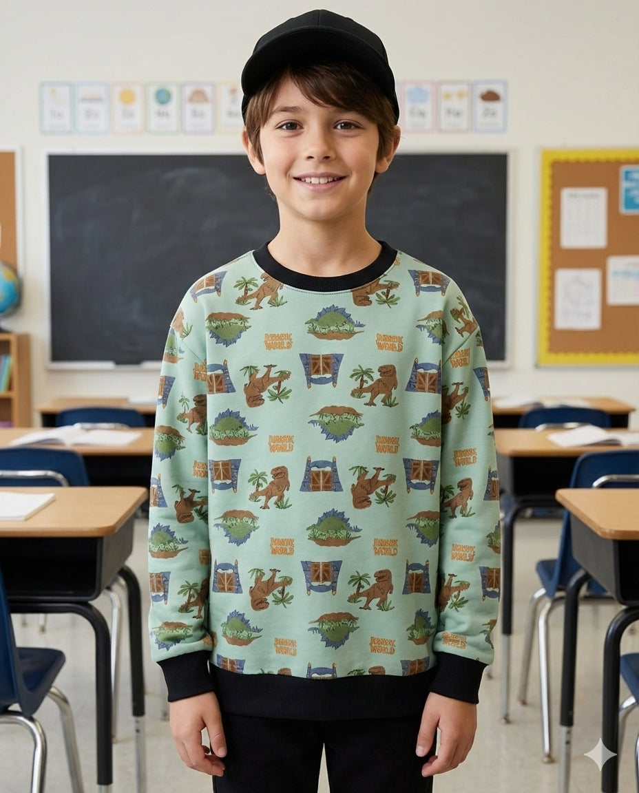 Jurassic Print Kids Sweatshirt