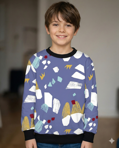 Abstract Print Kids Sweatshirt