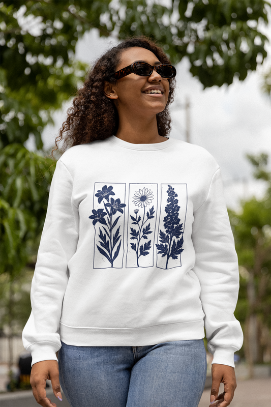 Retro Flowers Unisex Sweatshirt