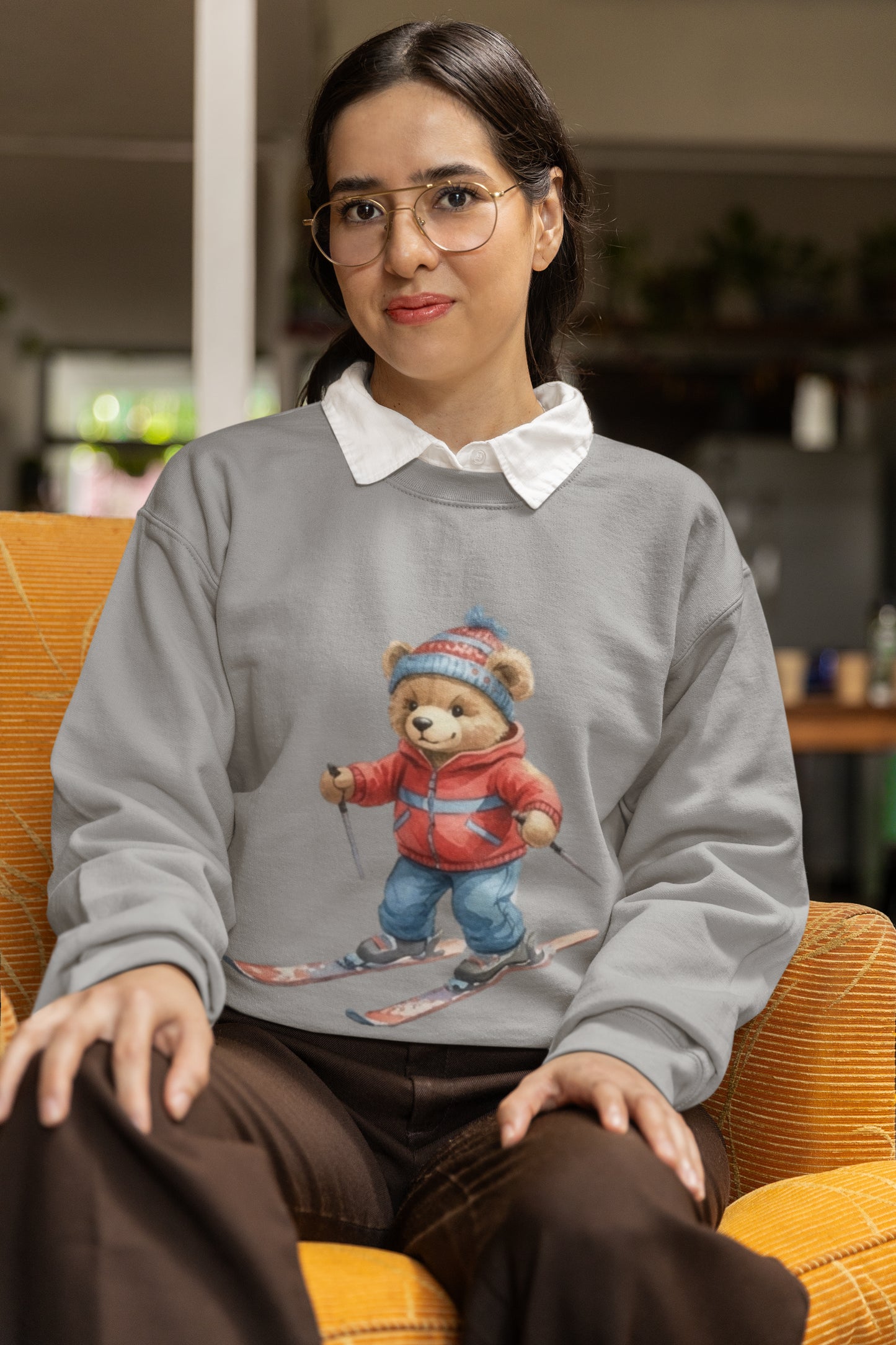 Skiing Bear Unisex Sweatshirt