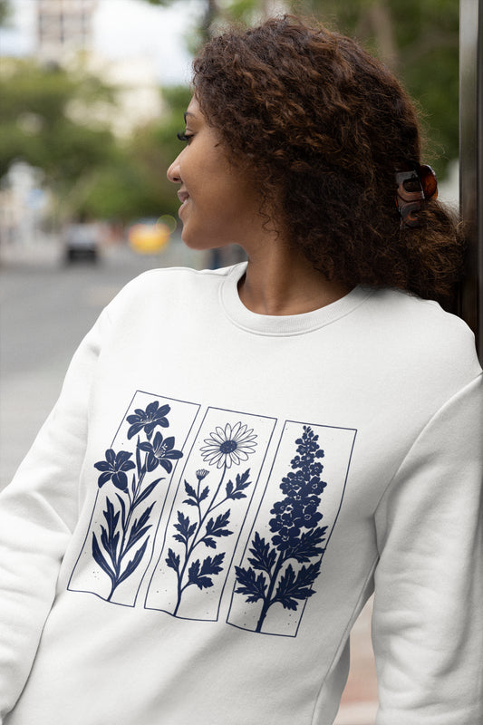 Retro Flowers Unisex Sweatshirt