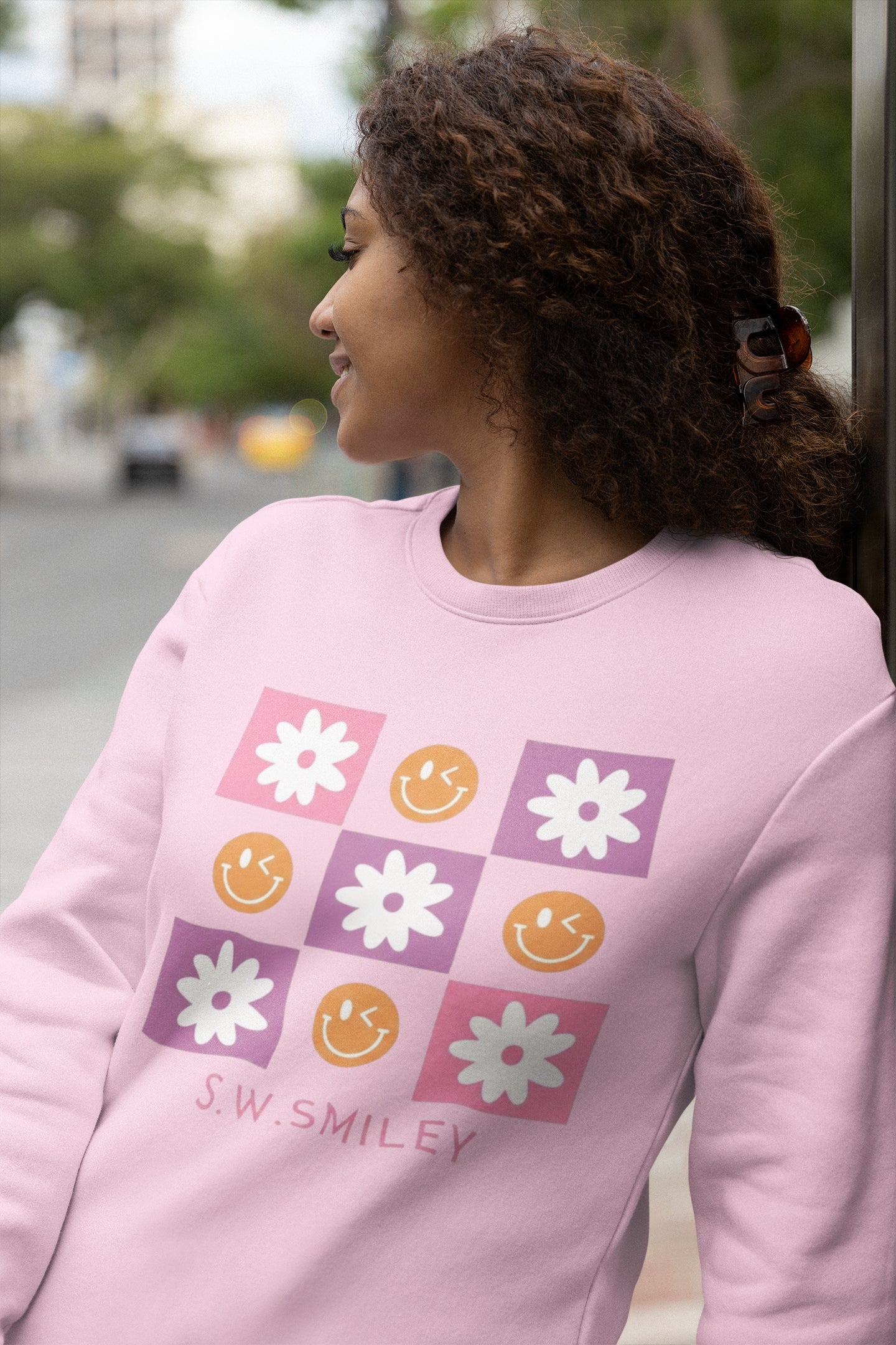 Flower Smiley Unisex Sweatshirt